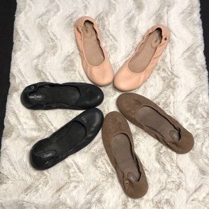 Minnetonka Leather Ballet Flats 3pairs Size 8.5